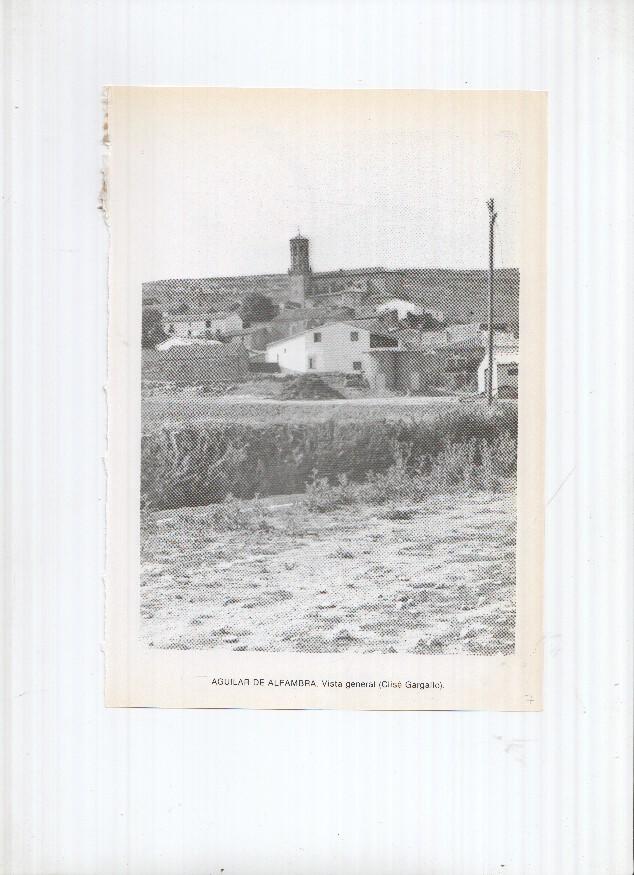 Historia de Aragon: lamina numero 007: Aguilar de Alfambra (vista general) y Ainsa (portal de Bielsa)