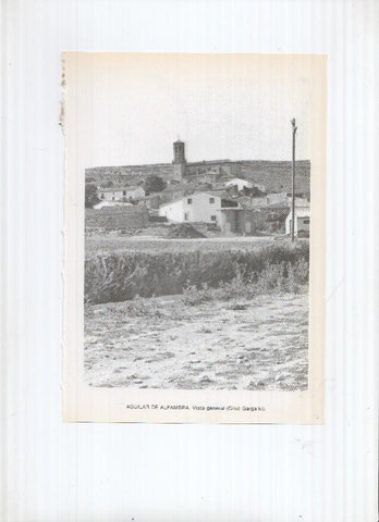 Historia de Aragon: lamina numero 007: Aguilar de Alfambra (vista general) y Ainsa (portal de Bielsa)