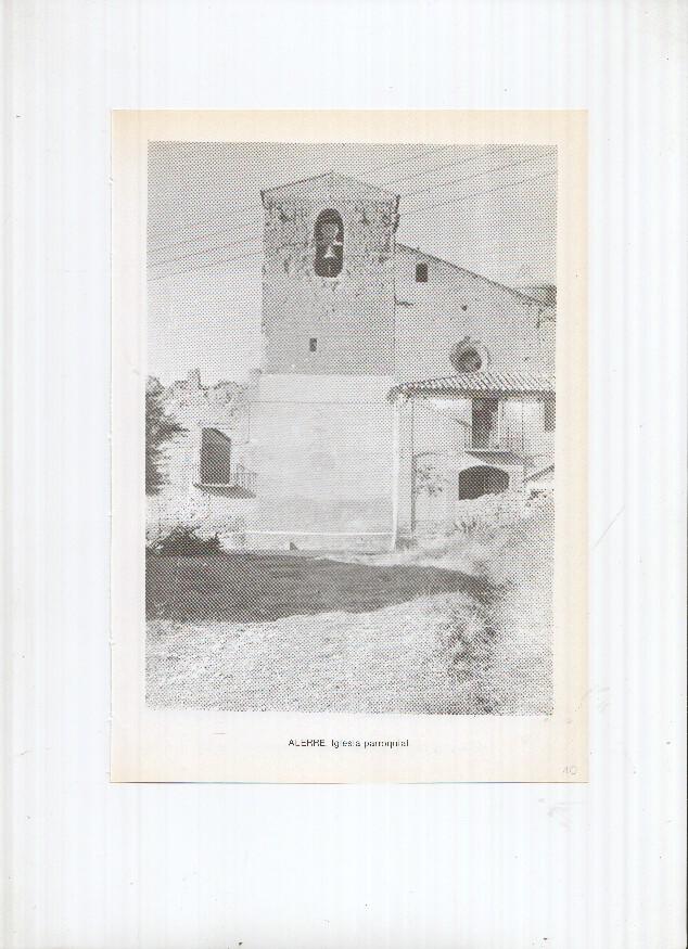 Historia de Aragon: lamina numero 010: Alfajarin (Torre iglesia) y Alerre (iglesia)