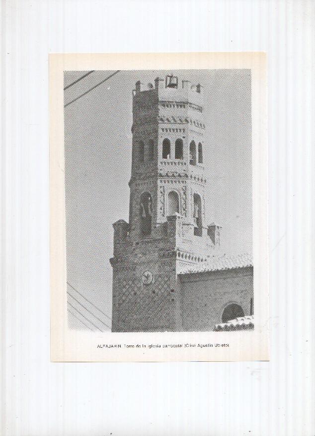 Historia de Aragon: lamina numero 010: Alfajarin (Torre iglesia) y Alerre (iglesia)