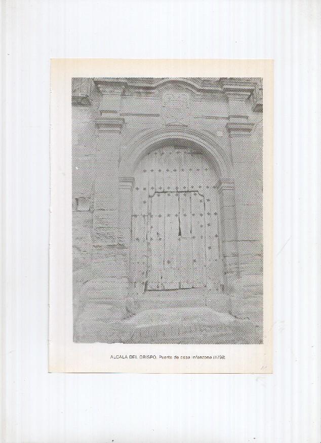 Historia de Aragon: lamina numero 011: Alcala del Obispo (puerta casa infanzona) y Alcala de la Selva (portal muralla)