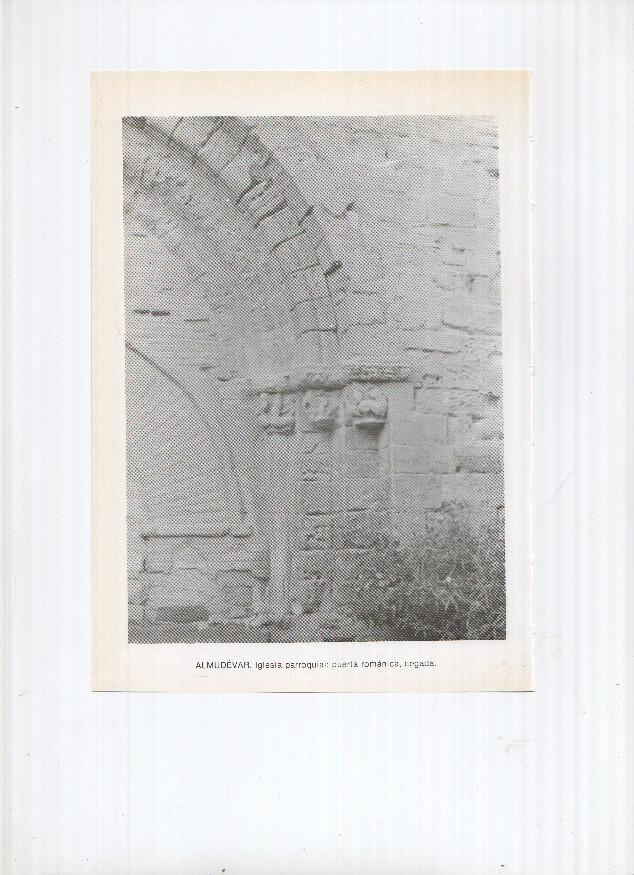 Historia de Aragon: lamina numero 012: Almudevar (iglesia) y Aliaga (El castillo desde la poblacion)