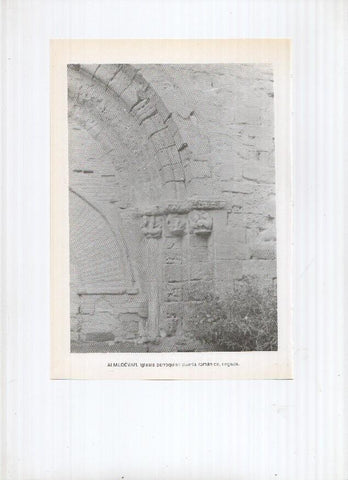 Historia de Aragon: lamina numero 012: Almudevar (iglesia) y Aliaga (El castillo desde la poblacion)