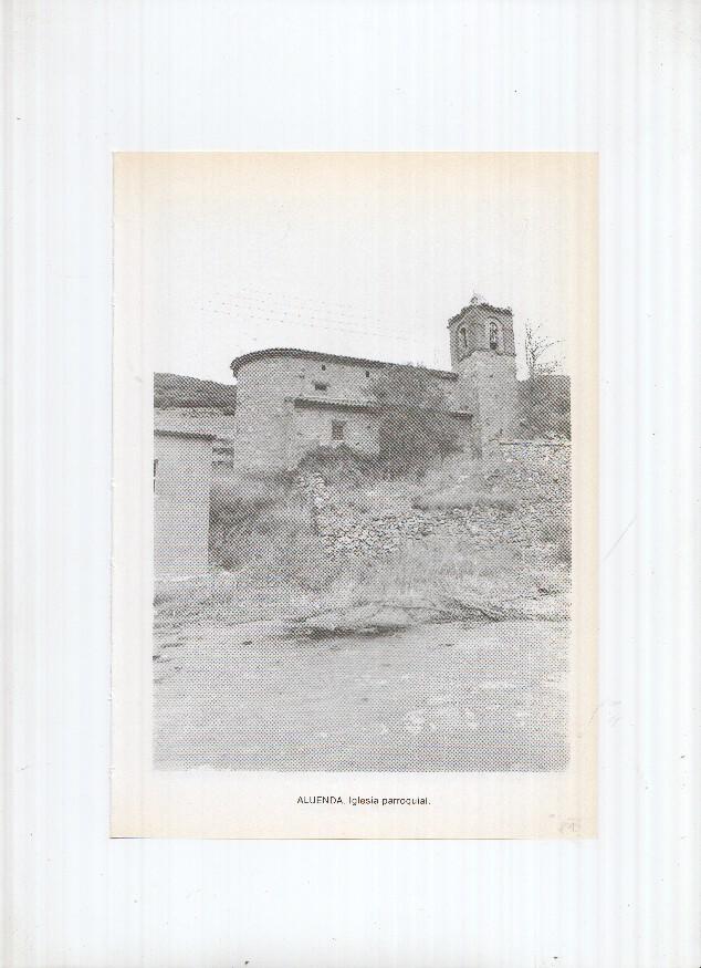 Historia de Aragon: lamina numero 013: Aluenda (Iglesia) y Allepuz (ayuntamiento)