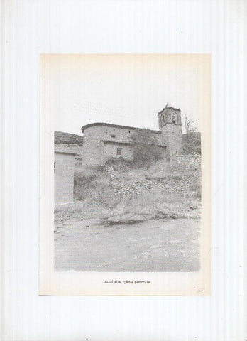 Historia de Aragon: lamina numero 013: Aluenda (Iglesia) y Allepuz (ayuntamiento)