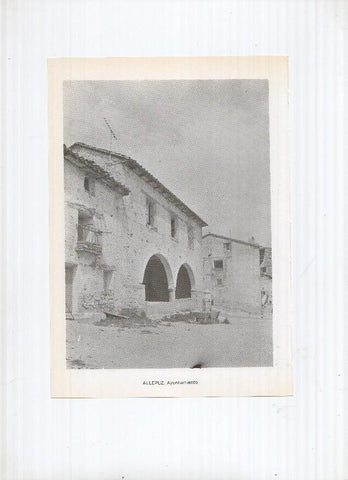 Historia de Aragon: lamina numero 013: Aluenda (Iglesia) y Allepuz (ayuntamiento)