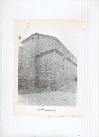Historia de Aragon: lamina numero 015: Almuniente (puerta iglesia) y Alpartir (iglesia)