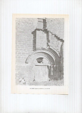 Historia de Aragon: lamina numero 016: Antillon (puerta muralla) y Anzano (iglesia romanica)