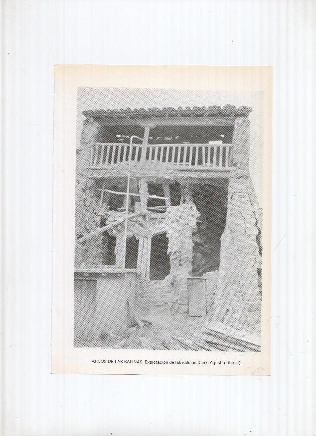 Historia de Aragon: lamina numero 017: Arcos de las salinas (explotacion) y Arcusa (iglesia)