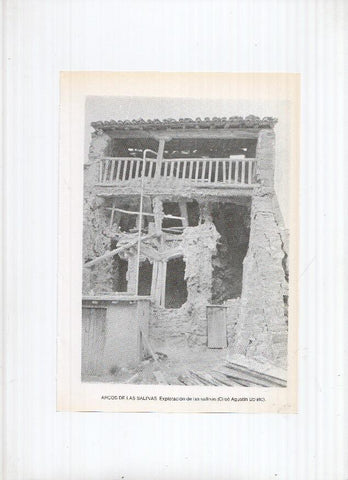 Historia de Aragon: lamina numero 017: Arcos de las salinas (explotacion) y Arcusa (iglesia)