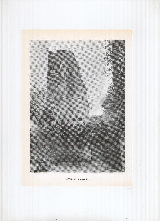 Historia de Aragon: lamina numero 018: Arens de lledo (entrada pueblo) y Argavieso (castillo)