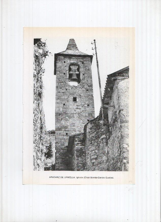 Historia de Aragon: lamina numero 019: Arasans de Urmella (iglesia) y Arbanies (pintura abside iglesia)