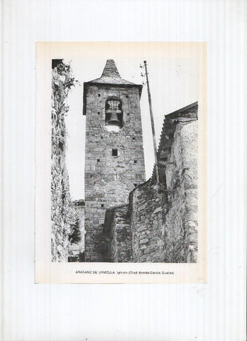 Historia de Aragon: lamina numero 019: Arasans de Urmella (iglesia) y Arbanies (pintura abside iglesia)