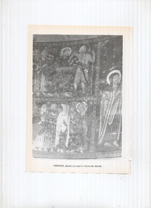 Historia de Aragon: lamina numero 019: Arasans de Urmella (iglesia) y Arbanies (pintura abside iglesia)