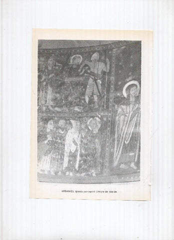 Historia de Aragon: lamina numero 019: Arasans de Urmella (iglesia) y Arbanies (pintura abside iglesia)