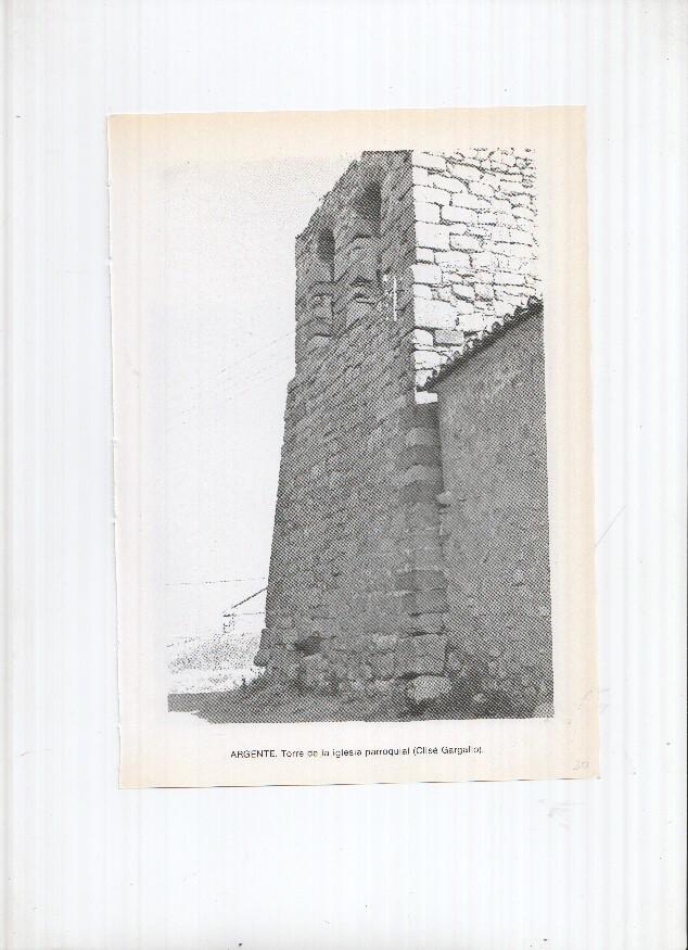 Historia de Aragon: lamina numero 020: Argente (torre iglesia) y Armillas (torre iglesia)