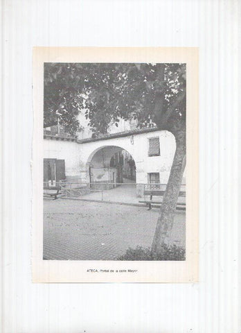 Historia de Aragon: lamina numero 023: Ateca (portal calle mayor) y Ayera (iglesia parroquial)