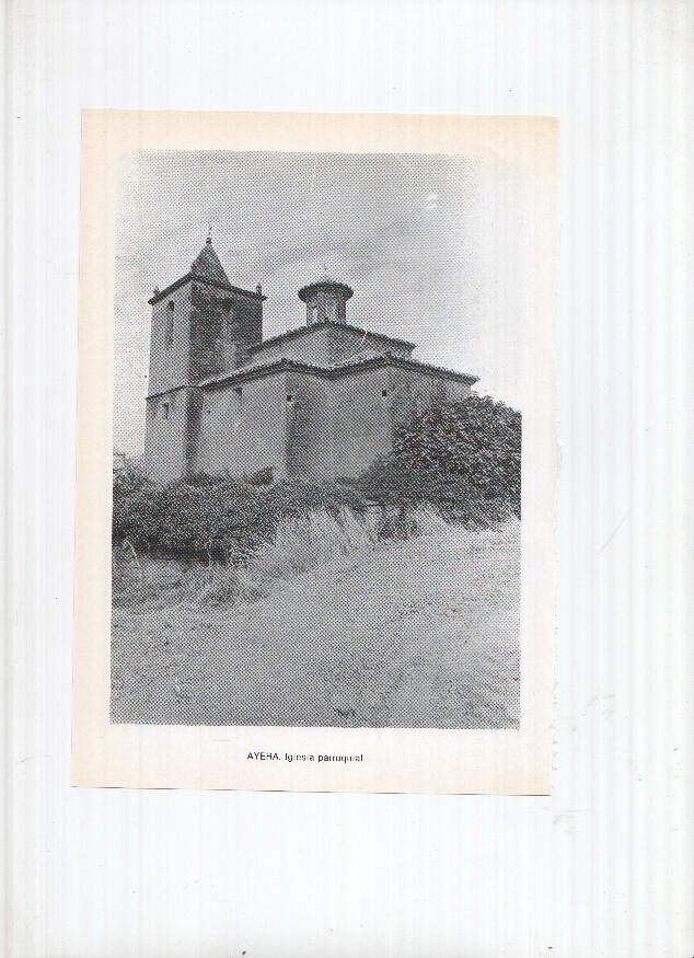 Historia de Aragon: lamina numero 023: Ateca (portal calle mayor) y Ayera (iglesia parroquial)
