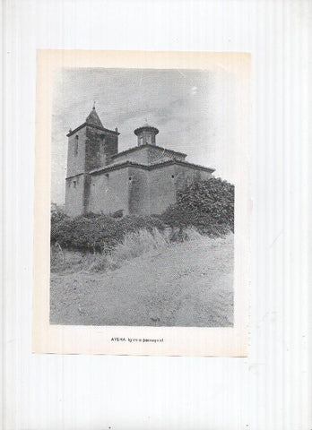 Historia de Aragon: lamina numero 023: Ateca (portal calle mayor) y Ayera (iglesia parroquial)