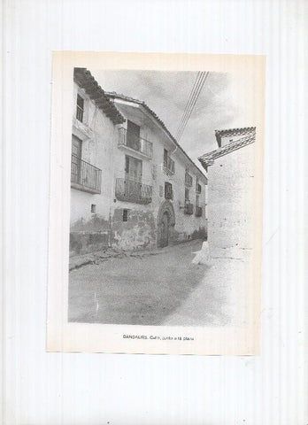 Historia de Aragon: lamina numero 025: Bandalies (calle pueblo) y Barbues (castillo)