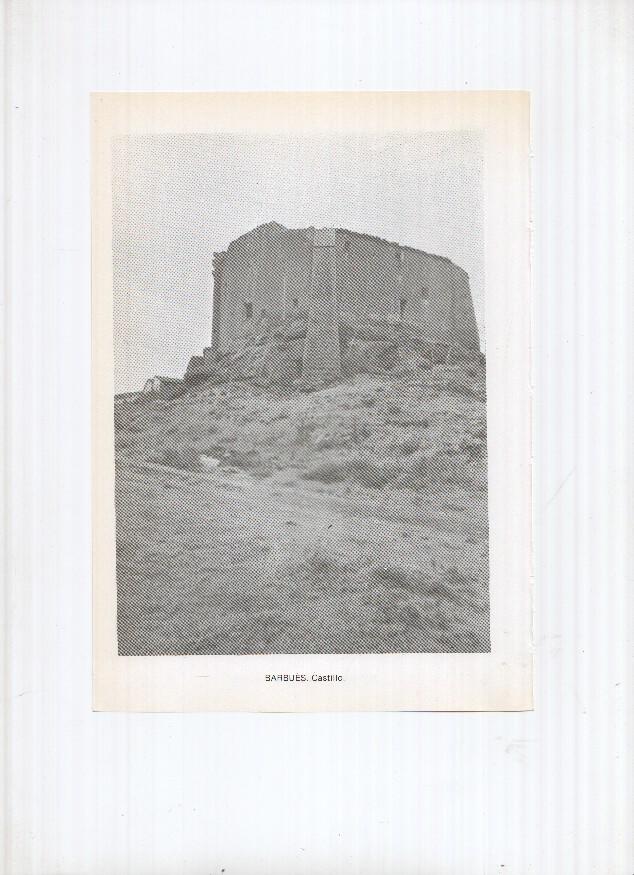 Historia de Aragon: lamina numero 025: Bandalies (calle pueblo) y Barbues (castillo)