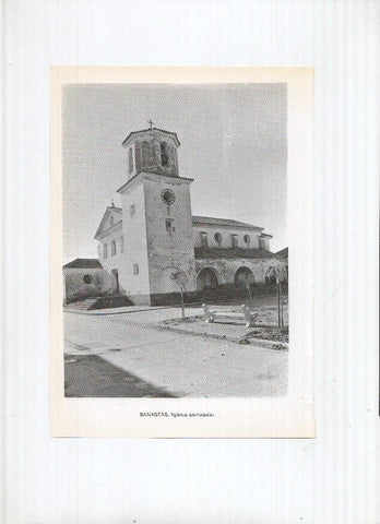 Historia de Aragon: lamina numero 027: Ballerias (capilla de la venta) y Banastas (iglesia parroquial)