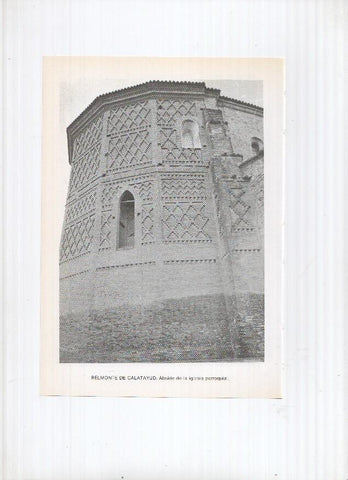 Historia de Aragon: lamina numero 028: Barluenga (pintura mural en ermita san miguel) y Belmonte de calatayud (abside iglesia)