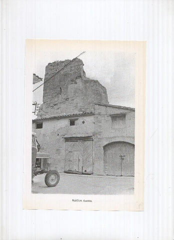Historia de Aragon: lamina numero 034: Blecua (castillo) y Bolega (colegiata retablo)