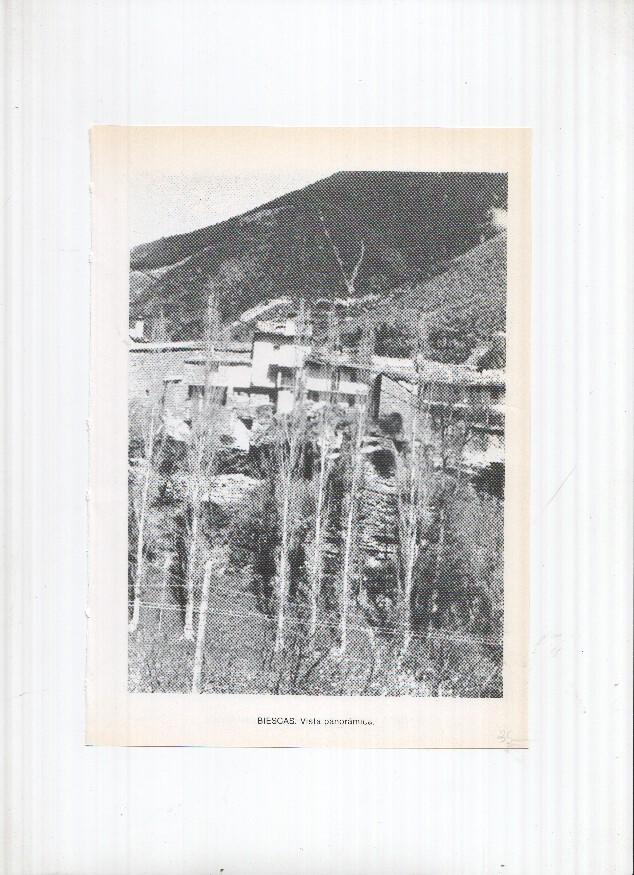 Historia de Aragon: lamina numero 035: Biesca (vista general) y Bijuesca (castillo e iglesia Virgen del Castillo)