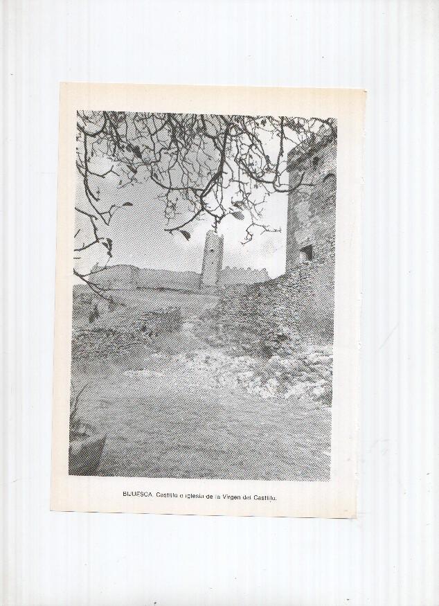Historia de Aragon: lamina numero 035: Biesca (vista general) y Bijuesca (castillo e iglesia Virgen del Castillo)