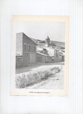 Historia de Aragon: lamina numero 036: Bueña (vista general) y Buerba (cruz procesional)