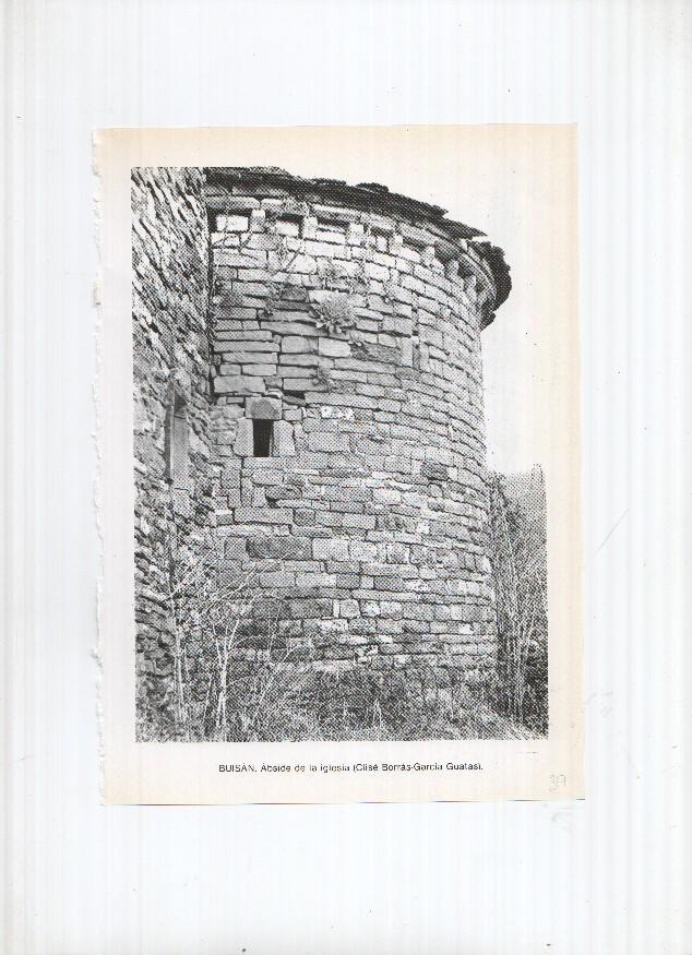 Historia de Aragon: lamina numero 039: Buisan (abside de la iglesia) y Burbaguena (ayuntamiento)