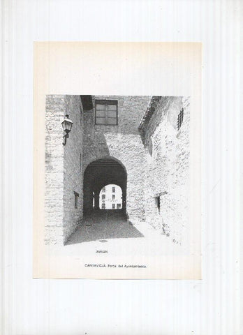Historia de Aragon: lamina numero 042: Canias (iglesia) y Cantavieja (portal del ayuntamiento)