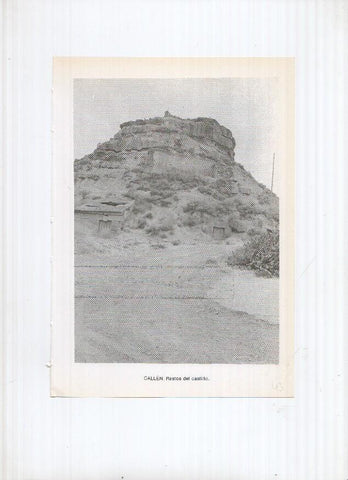 Historia de Aragon: lamina numero 043: Callen (restos del castillo) y Camarena (iglesia parroquial)