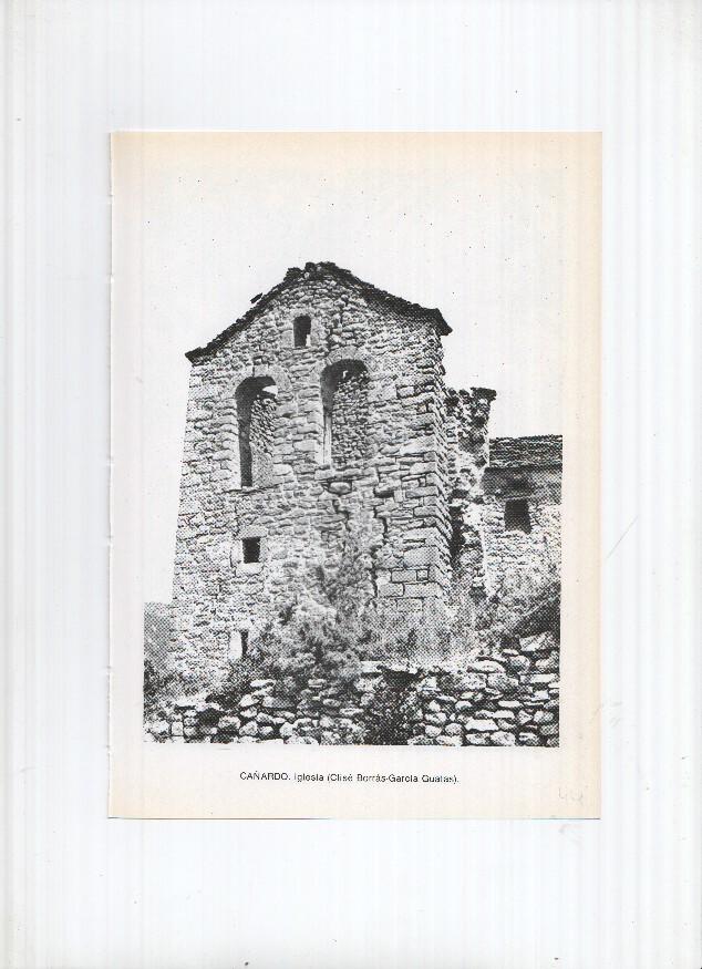Historia de Aragon: lamina numero 044: Cañardo (iglesia) y Carenas (portico de la iglesia parroquial)