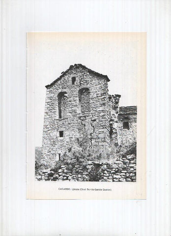 Historia de Aragon: lamina numero 044: Cañardo (iglesia) y Carenas (portico de la iglesia parroquial)