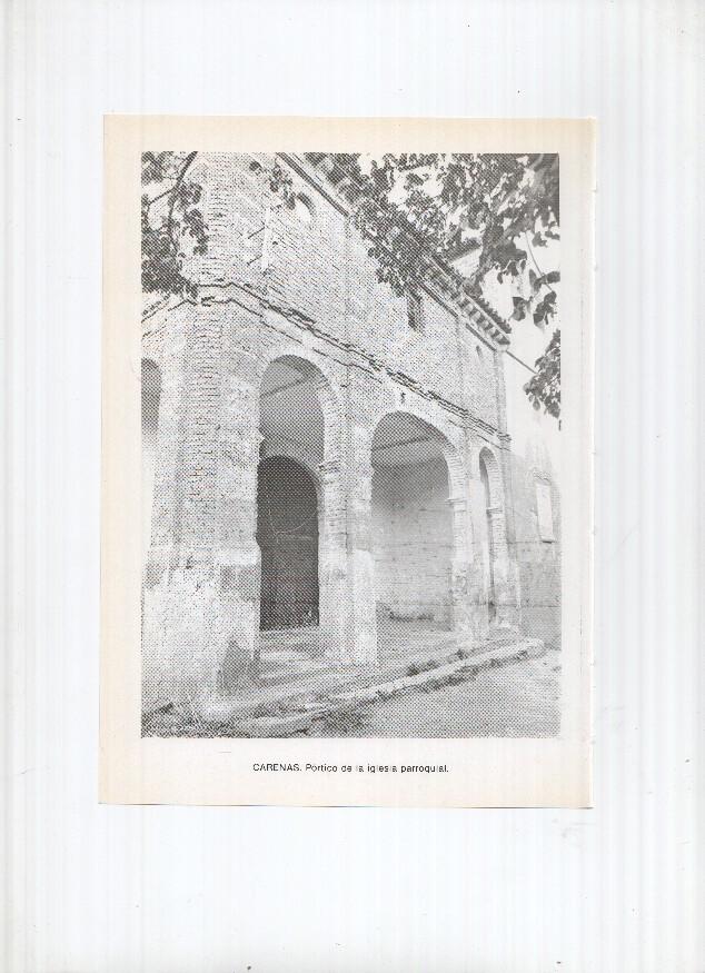 Historia de Aragon: lamina numero 044: Cañardo (iglesia) y Carenas (portico de la iglesia parroquial)