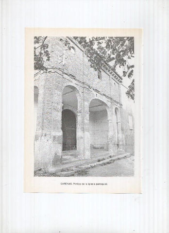 Historia de Aragon: lamina numero 044: Cañardo (iglesia) y Carenas (portico de la iglesia parroquial)