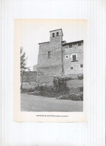 Historia de Aragon: lamina numero 046: Castejon de Arbanies (iglesia parroquial) y Castejon de las armas (iglesia parroquial)