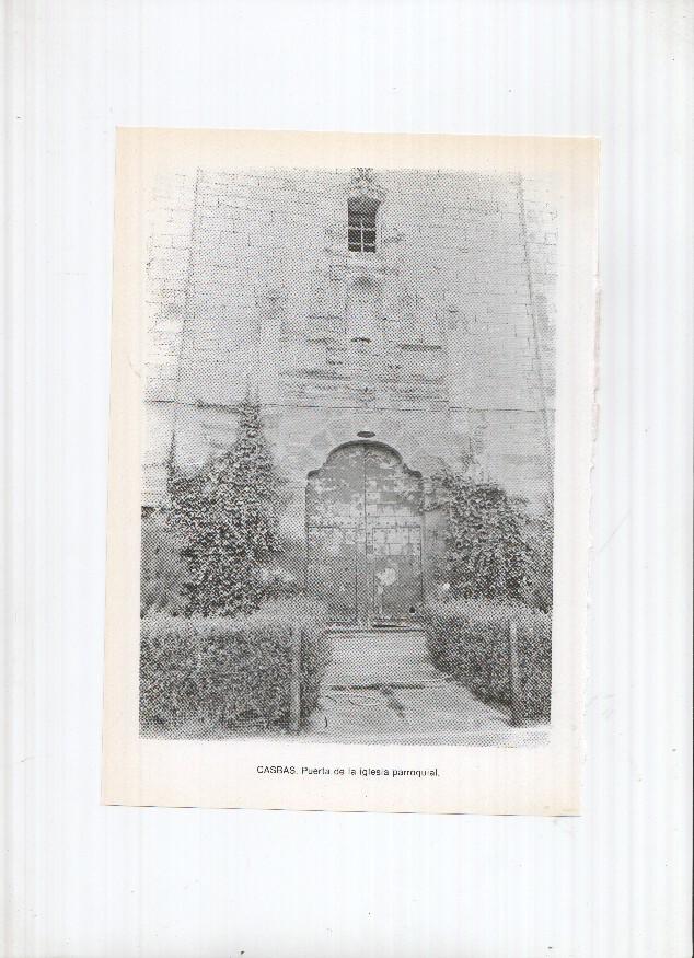 Historia de Aragon: lamina numero 047: Cariñena (ayuntamiento) y Cassas (puerta iglesia parroquial)