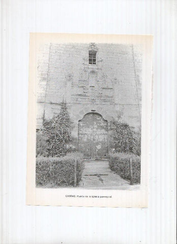 Historia de Aragon: lamina numero 047: Cariñena (ayuntamiento) y Cassas (puerta iglesia parroquial)