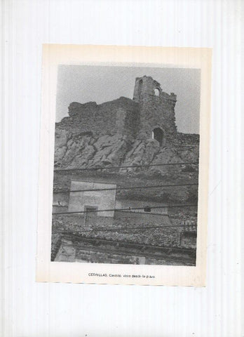 Historia de Aragon: lamina numero 049: Cedrillas (castillo) y Celadas (castillo-palacio)