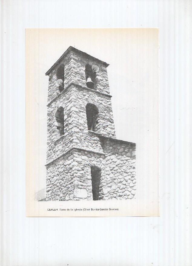 Historia de Aragon: lamina numero 050: Cella (fuente) y Cerler (torre de la iglesia)