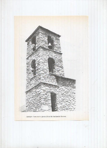 Historia de Aragon: lamina numero 050: Cella (fuente) y Cerler (torre de la iglesia)