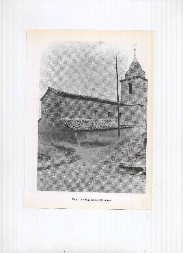 Historia de Aragon: lamina numero 051: Castilsabas (iglesia parroquial) y Caude (iglesia parroquial)