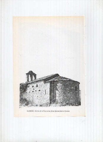 Historia de Aragon: lamina numero 052: Cervera de la Canada (roseton iglesia parroquial) y Clamosa (ermita de la esperanza)