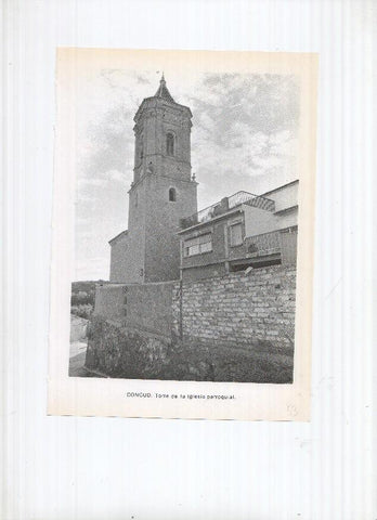 Historia de Aragon: lamina numero 053: Concud (torre iglesia) y Contamina (Iglesia de San Bartolome)