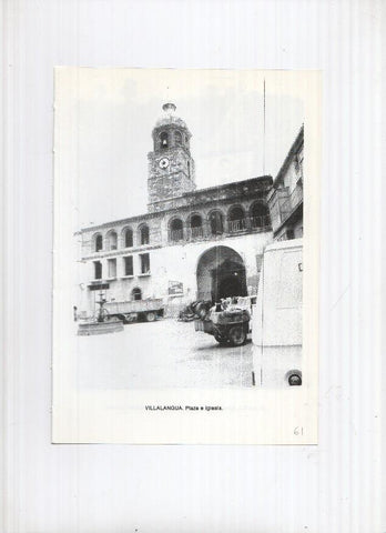 Historia de Aragon: lamina numero 061: Villalangua (plaza e iglesia) y Vilanova (iglesia de santa maria)