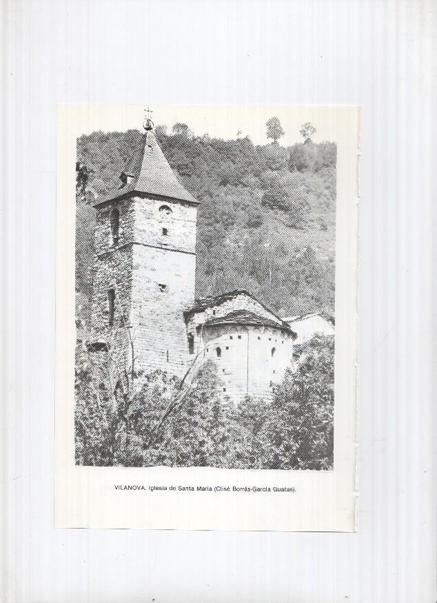 Historia de Aragon: lamina numero 061: Villalangua (plaza e iglesia) y Vilanova (iglesia de santa maria)