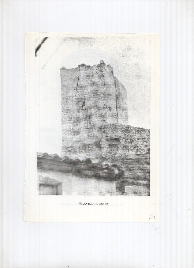 Historia de Aragon: lamina numero 064: Villafeliche (castillo) y Villalba de peregil (puerta casa particular)